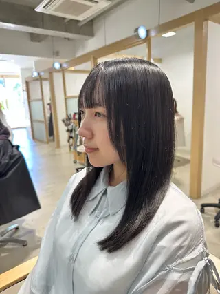 ロング 大曽根/盛れる顔周り カット/十文字玲音のヘアスタイル