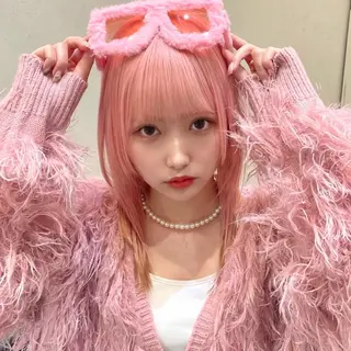 セミロング カラー ミルクティーブラウン 名古屋/フウトのヘアスタイル