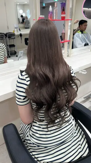 ロング カラー ヘアアレンジ 韓国レイヤー&ピンク 艶髪🩶maikoのヘアスタイル