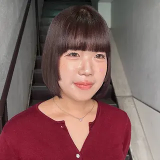 ミディアム カラー 透明感カラー/ ナチュラルパーマのヘアスタイル