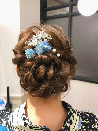 ヘアアレンジ あき えいみのヘアスタイル