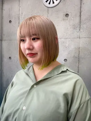 ミディアム ハイトーン/ブリーチ /ウルフ⛓️MAKIのヘアスタイル