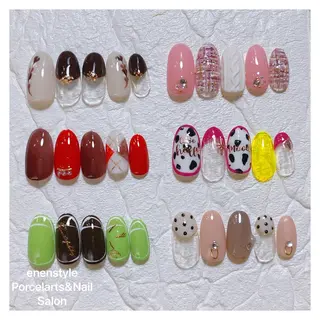 ミディアム ネイル 🐾enen style 🐾のネイルデザイン
