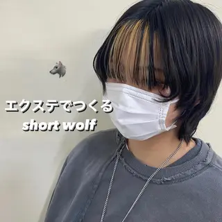 カラー エクステ ハイトーン 💭黒崎ハルカのヘアスタイル