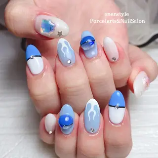 ミディアム ネイル 🐾enen style 🐾のネイルデザイン