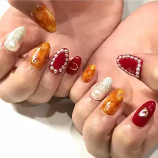 ネイル 渋谷/チップ長さ出し 👑アプレgel-xのネイルデザイン