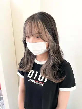セミロング カラー ダメージレスブリーチ HIROSHIのヘアスタイル