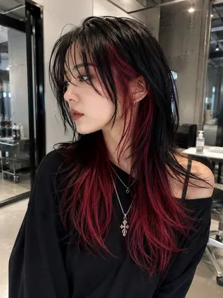 ロング カラー 韓国×艶ハイトーンが かわいい✨️リオ🍒のヘアスタイル
