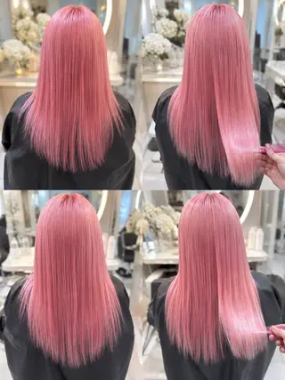 ロング カラー ササ キのヘアスタイル