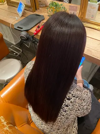 ロング カラー 髪質改善&縮毛矯正 カット/soyaのヘアスタイル