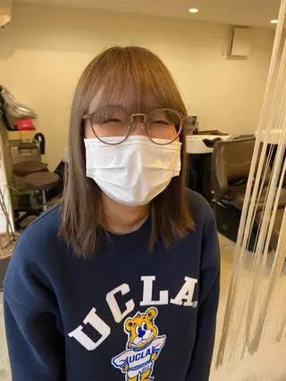 ミディアム カラー 石田 俊介のヘアスタイル