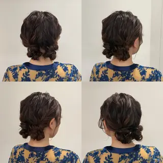 セミロング カラー ヘアアレンジ 縮毛矯正+モテカラー 🎀✨MIHOのヘアスタイル
