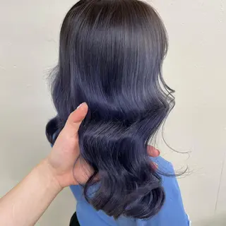 セミロング カラー ヘアアレンジ 💕上野美容師☁ ブリーチ💖サワのヘアスタイル