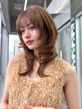 ロング 大宮🤍縮毛矯正 レイヤー🪽なるのヘアスタイル