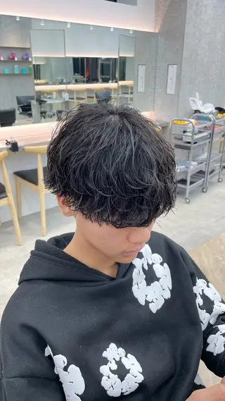 ショート パーマ メンズ SENTA✨メンズ パーマ✨fifth栄のヘアスタイル