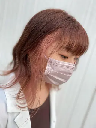 セミロング 石川 信英のヘアスタイル