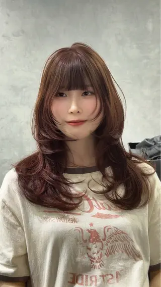 ロング 透明感カラー🇰🇷 レイヤー✨桑原 研太のヘアスタイル