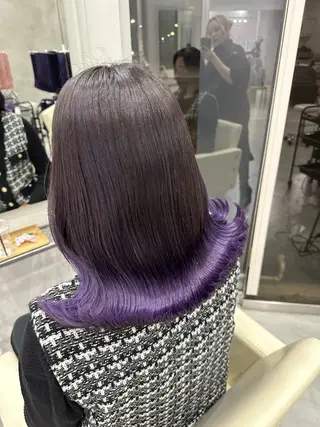 セミロング カラー さあや 【透け感/艶感】のヘアスタイル