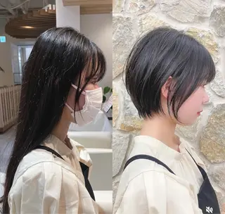 ショート 梶 久菜乃のヘアスタイル