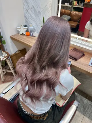 ロング 横浜/ミルクティー カラー🤍みうのヘアスタイル