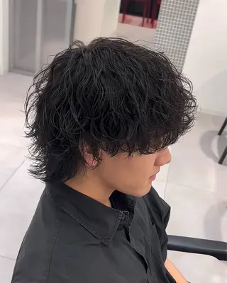 カラー パーマ メンズ 佐々木 輝のヘアスタイル