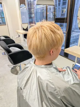 ショート メンズ カラー ✨デザインカラー✨ 中澤秀章のヘアスタイル