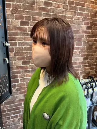 ミディアム カラー パーマ ヘアアレンジ メンズ キッズ ネイル マツエク・マツパ アイブロウ 久木原 ゆりのヘアスタイル