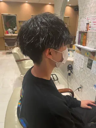 ショート パーマ メンズ 長尾 瑞希のヘアスタイル