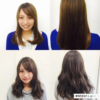 セミロング カラー 岩崎 裕司のヘアスタイル