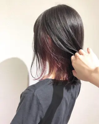 ミディアム カラー 透明感カラー/ボブ あんまみゆのヘアスタイル