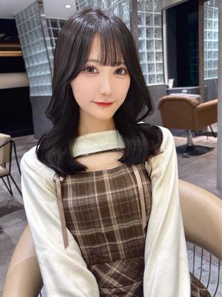 ミディアム 韓国艶カラー♡ 透明感/アカリ🫧のヘアスタイル