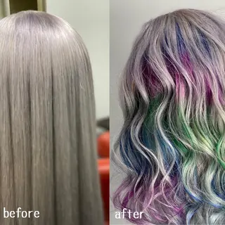 ロング カラー ヘアアレンジ BAY ソウタのヘアスタイル