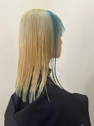 セミロング カラー イリサワ レンタのヘアスタイル