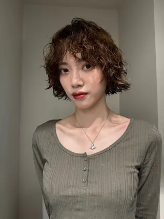 ショート パーマ 西山 凜のヘアスタイル