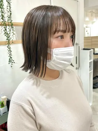 ミディアム カラー 髪質改善 縮毛矯正/ レイヤー/銀座/本木のヘアスタイル