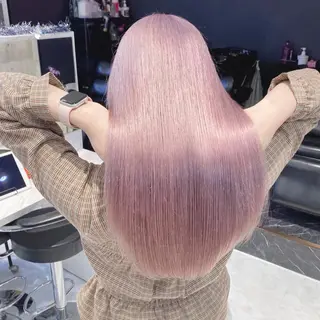 ロング カラー パーマ ヘアアレンジ メンズ キッズ ネイル マツエク・マツパ アイブロウ 🎀ハイトーンNo .1🩵NaGiSaのヘアスタイル