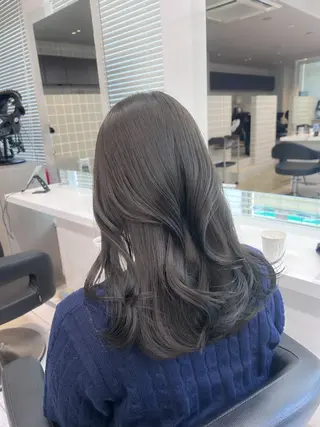 ロング カラー パーマ ヘアアレンジ メンズ キッズ ブリーチなしカラー/ ブラウン/レイヤーのヘアスタイル