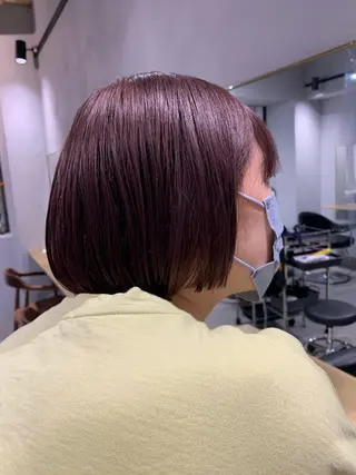 カラー ボブパーマコテ巻き風 パーマNo1深江秀平のヘアスタイル