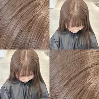ロング カラー saho😶️️꙳⟡ ミルクティーベージュのヘアスタイル