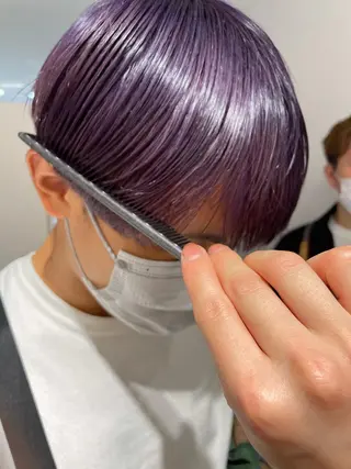 カラー メンズ 大人ボブと似合 わせカラー/馬場 翼のヘアスタイル