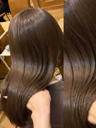 ロング カラー 👑髪質改善Wカラー 👑アユカのヘアスタイル