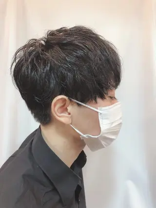 パーマ メンズ ボブ/縮毛/レイヤー モトナリのヘアスタイル