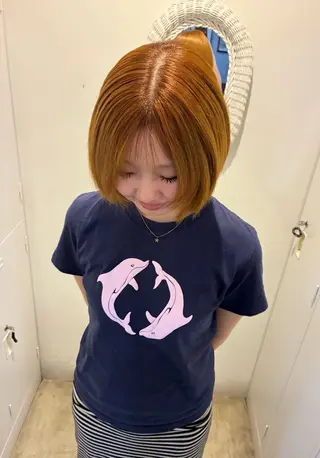ミディアム nacoハイトーン ベージュ🍒のヘアスタイル
