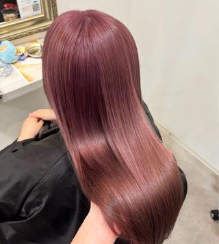 セミロング カラー 河面 咲良のヘアスタイル