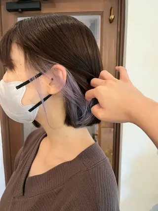 ミディアム 柴田 さくら/パーマモデルのヘアスタイル