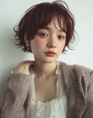 ショート カラー デザインカラー✨ 透明感カラー菊地真保のヘアスタイル