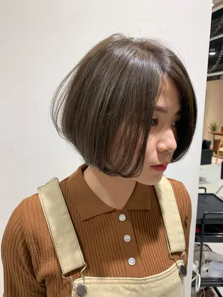 ショート カラー 🤍顔まわりカット/ ボブ/SHIMADAのヘアスタイル