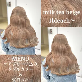 ロング カラー 色落ち綺麗🩰ハイ トーン🎀RINKAのヘアスタイル