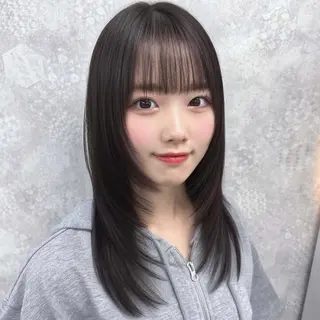 セミロング ✧ハイトーン/カラー モデル募集/ﾕﾒﾘ✧のヘアスタイル