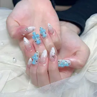 ネイル 🎀nana🫧 ワンホンネイル🎀のネイルデザイン